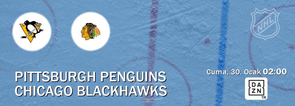 Karşılaşma Pittsburgh Penguins - Chicago Blackhawks DAZN'den canlı yayınlanacak (Cuma, 30. Ocak 02:00). Karşılaşma Pittsburgh Penguins - Chicago Blackhawks DAZN'den canlı yayınlanacak (Cuma, 30. Ocak 02:00).