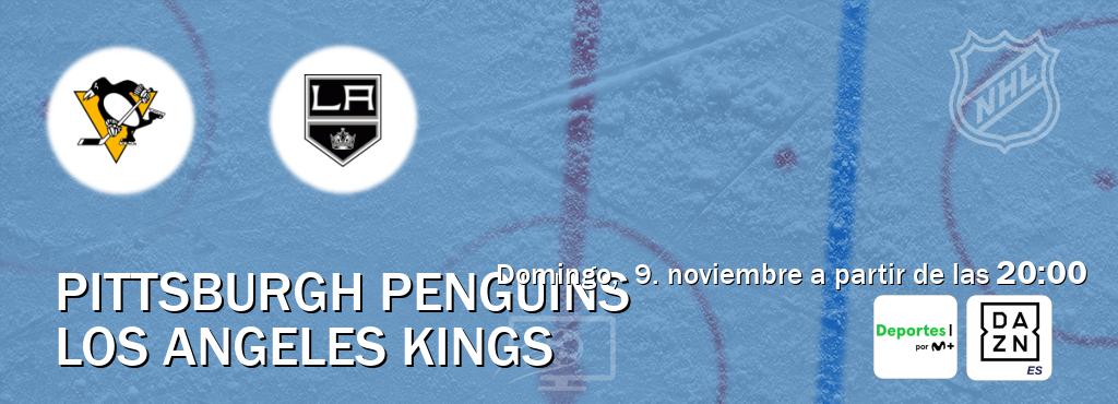 El partido entre Pittsburgh Penguins y Los Angeles Kings será retransmitido por Movistar Deportes y DAZN España (domingo, 9. noviembre a partir de las 20:00). El partido entre Pittsburgh Penguins y Los Angeles Kings será retransmitido por Movistar Deportes y DAZN España (domingo, 9. noviembre a partir de las 20:00).