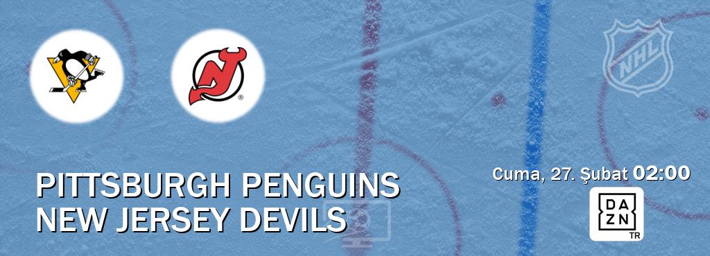 Karşılaşma Pittsburgh Penguins - New Jersey Devils DAZN'den canlı yayınlanacak (Cuma, 27. Şubat 02:00). Karşılaşma Pittsburgh Penguins - New Jersey Devils DAZN'den canlı yayınlanacak (Cuma, 27. Şubat 02:00).