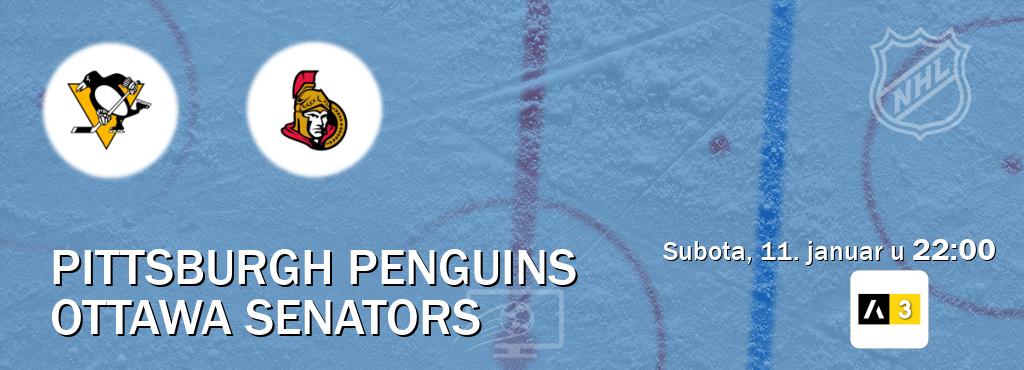 Izravni prijenos utakmice Pittsburgh Penguins i Ottawa Senators pratite uživo na Arena Sport 3 (subota, 11. januar u  22:00).