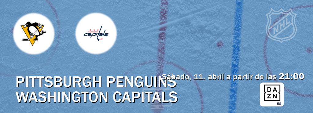 El partido entre Pittsburgh Penguins y Washington Capitals será retransmitido por DAZN España (sábado, 11. abril a partir de las  21:00).