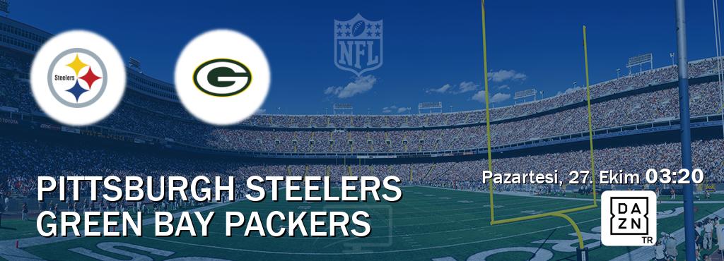 Karşılaşma Pittsburgh Steelers - Green Bay Packers DAZN'den canlı yayınlanacak (Pazartesi, 27. Ekim 03:20). Karşılaşma Pittsburgh Steelers - Green Bay Packers DAZN'den canlı yayınlanacak (Pazartesi, 27. Ekim 03:20).