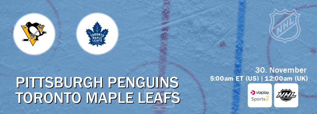 You can watch game live between Pittsburgh Penguins and Toronto Maple Leafs on Viaplay Sports 2(UK) and NHL Network(US). You can watch game live between Pittsburgh Penguins and Toronto Maple Leafs on Viaplay Sports 2(UK) and NHL Network(US).
