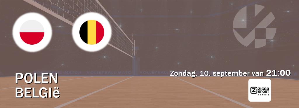 Wedstrijd tussen Polen en België live op tv bij Ziggo Sport Tennis (zondag, 10. september van  21:00).