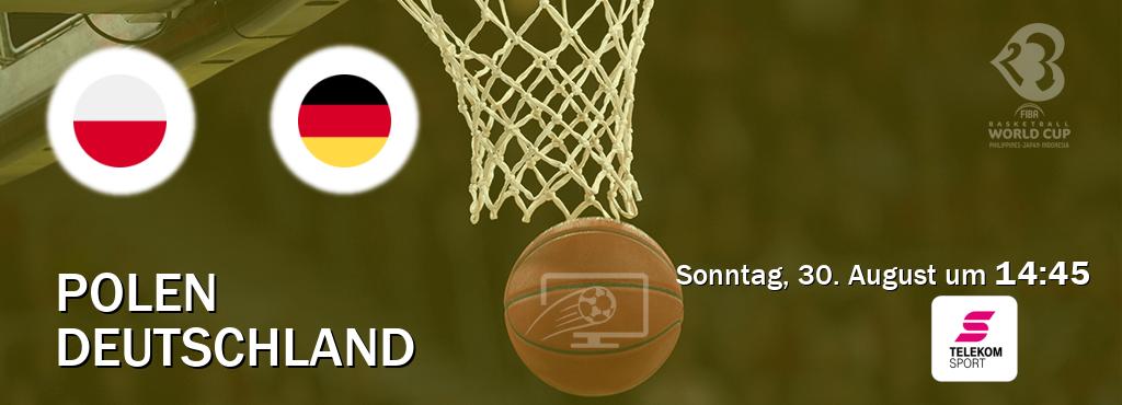 Das Spiel zwischen Polen und Deutschland wird am Sonntag, 30. August um  14:45, live vom Magenta Sport übertragen.