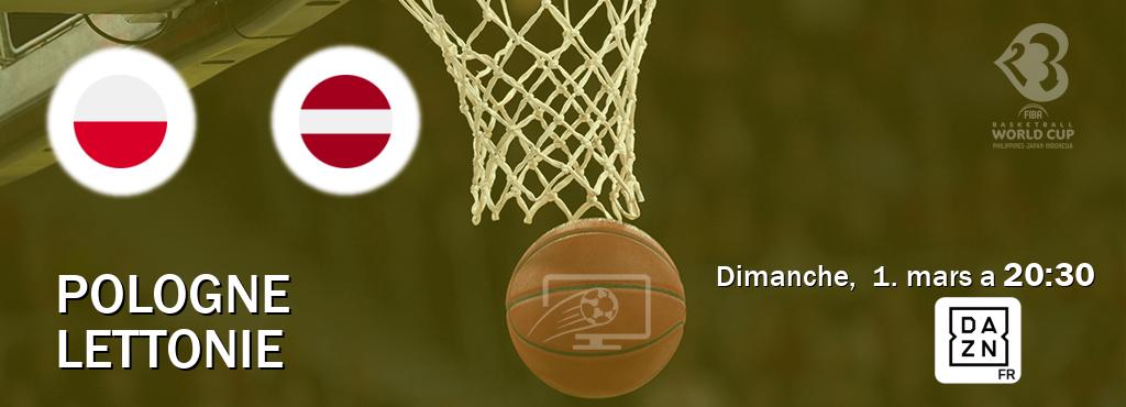 Match entre Pologne et Lettonie en direct à la DAZN (dimanche,  1. mars a  20:30).