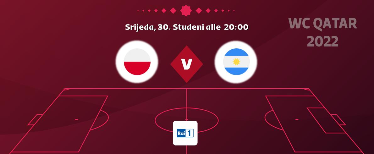 Il match Polonia - Argentina sarà trasmesso in diretta TV su Rai 1 (ore 20:00)
