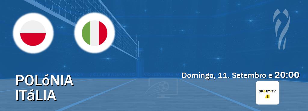 Jogo entre Polónia e Itália tem emissão Sport TV 3 (Domingo, 11. Setembro e  20:00).