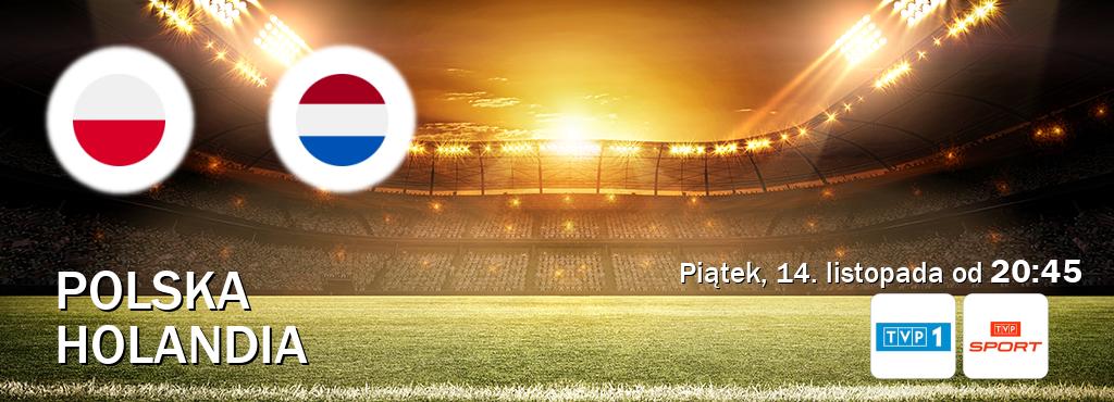 Gra między Polska i Holandia transmisja na żywo w TVP 1 i TVP Sport (piątek, 14. listopada od  20:45).