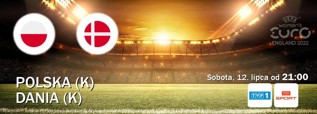 Gra między Polska (K) i Dania (K) transmisja na żywo w TVP 1 i TVP Sport (sobota, 12. lipca od  21:00).