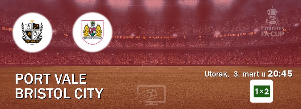 Izravni prijenos utakmice Port Vale i Bristol City pratite uživo na Arena Sport 1x2 (utorak, 3. mart u 20:45). Izravni prijenos utakmice Port Vale i Bristol City pratite uživo na Arena Sport 1x2 (utorak, 3. mart u 20:45).