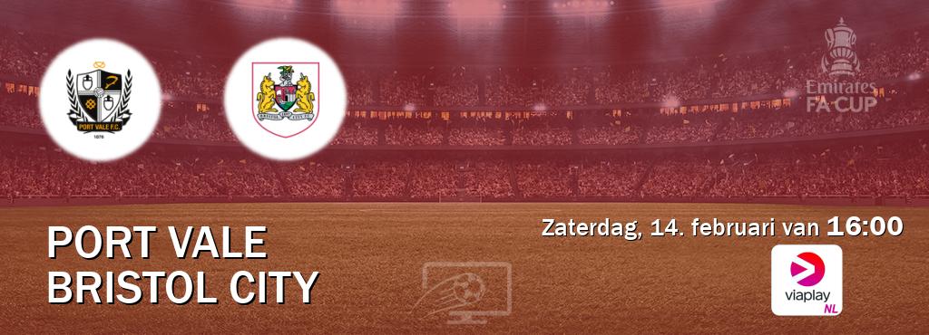 Wedstrijd tussen Port Vale en Bristol City live op tv bij Viaplay Nederland (zaterdag, 14. februari van 16:00). Wedstrijd tussen Port Vale en Bristol City live op tv bij Viaplay Nederland (zaterdag, 14. februari van 16:00).