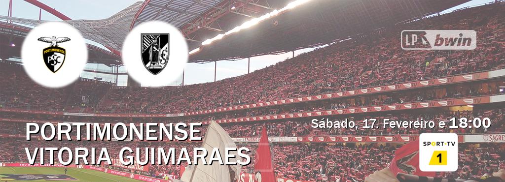 Jogo entre Portimonense e Vitoria Guimaraes tem emissão Sport TV 1 (Sábado, 17. Fevereiro e  18:00).