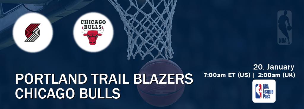 You can watch game live between Portland Trail Blazers and Chicago Bulls on NBA League Pass.