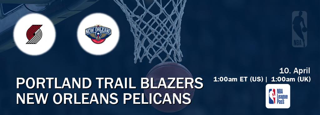 You can watch game live between Portland Trail Blazers and New Orleans Pelicans on NBA League Pass.