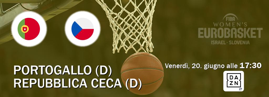 Il match Portogallo (D) - Repubblica Ceca (D) sarà trasmesso in diretta TV su DAZN Italia (ore 17:30)