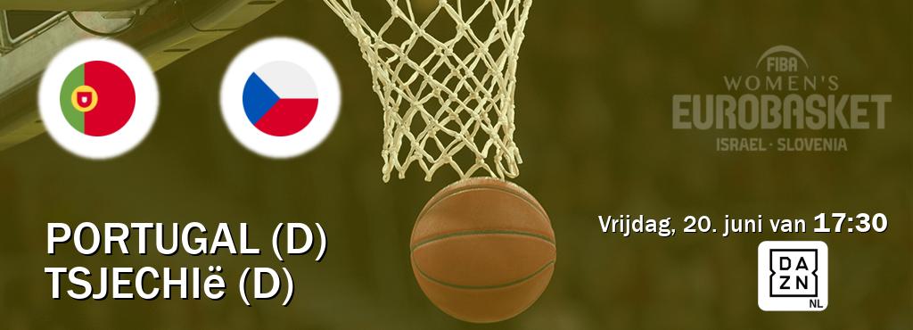 Wedstrijd tussen Portugal (D) en Tsjechië (D) live op tv bij DAZN (vrijdag, 20. juni van  17:30).