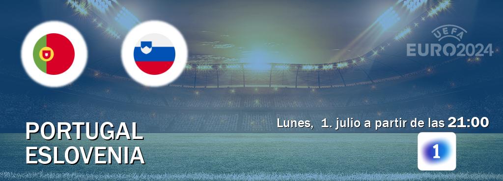 El partido entre Portugal y Eslovenia será retransmitido por LA 1 (lunes,  1. julio a partir de las  21:00).