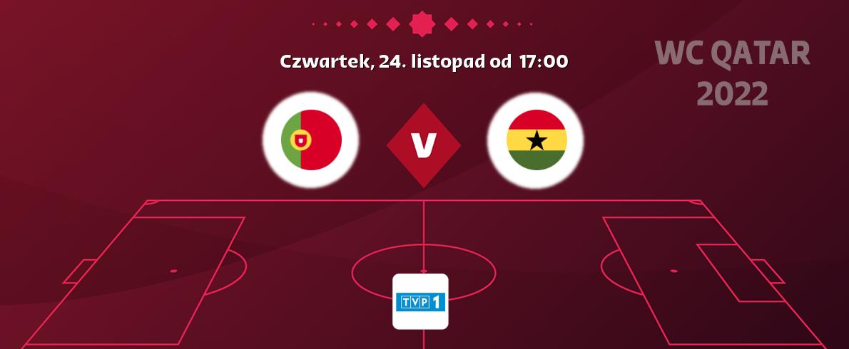 Gra między Portugalia i Ghana transmisja na żywo w TVP 1 (czwartek, 24. listopad od  17:00).