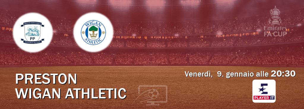 Il match Preston - Wigan Athletic sarà trasmesso in diretta TV su Eurosport Player IT (ore 20:30) Il match Preston - Wigan Athletic sarà trasmesso in diretta TV su Eurosport Player IT (ore 20:30)