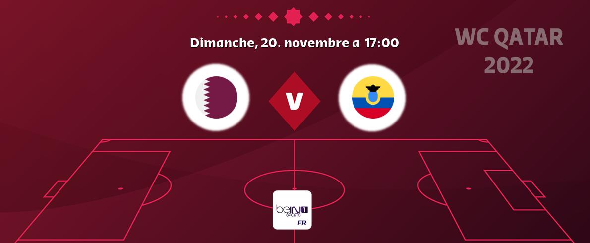 Match entre Qatar et Équateur en direct à la beIN Sports 1 (dimanche, 20. novembre a  17:00).
