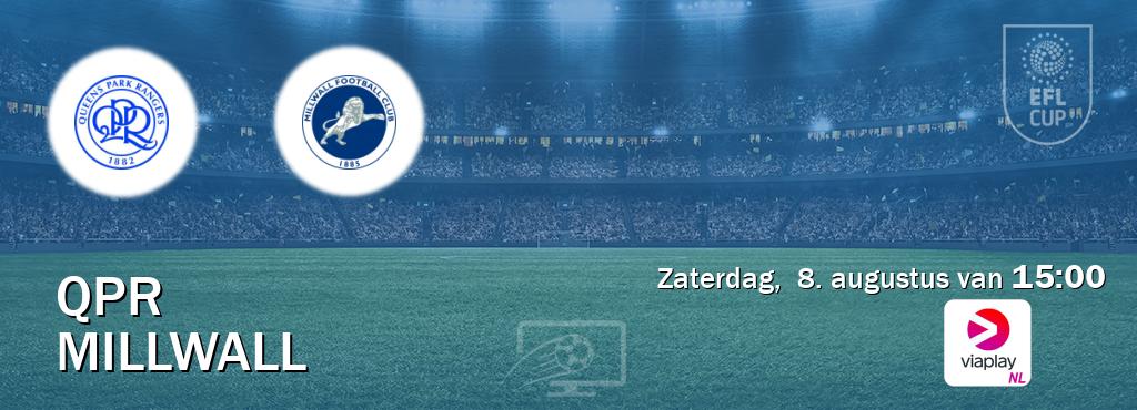 Wedstrijd tussen QPR en Millwall live op tv bij Viaplay Nederland (zaterdag, 8. augustus van 15:00). Wedstrijd tussen QPR en Millwall live op tv bij Viaplay Nederland (zaterdag, 8. augustus van 15:00).