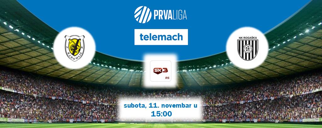 Izravni prijenos utakmice Radomlje i Rogaška pratite uživo na Sportklub 3 (subota, 11. novembar u  15:00).