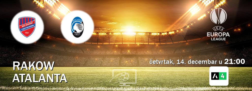 Izravni prijenos utakmice Rakow i Atalanta pratite uživo na Arena Sport 4 (četvrtak, 14. decembar u  21:00).
