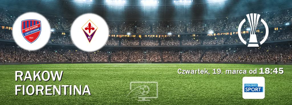 Gra między Rakow i Fiorentina transmisja na żywo w Polsat Sport (czwartek, 19. marca od  18:45).