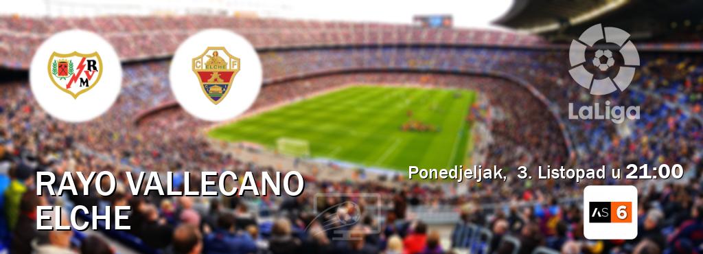 Izravni prijenos utakmice Rayo Vallecano i Elche pratite uživo na Arena Sport 6 (Ponedjeljak,  3. Listopad u  21:00).