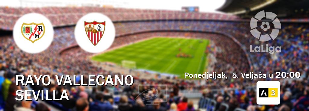 Izravni prijenos utakmice Rayo Vallecano i Sevilla pratite uživo na Arena Sport 3 (Ponedjeljak,  5. Veljača u  20:00).