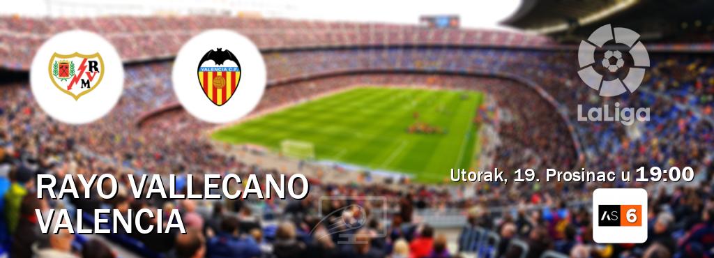 Izravni prijenos utakmice Rayo Vallecano i Valencia pratite uživo na Arena Sport 6 (Utorak, 19. Prosinac u  19:00).