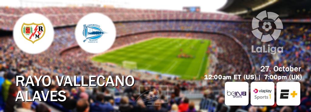You can watch game live between Rayo Vallecano and Alaves on beIN SPORTS 2(AU), Viaplay Sports 1(UK), ESPN+(US). You can watch game live between Rayo Vallecano and Alaves on beIN SPORTS 2(AU), Viaplay Sports 1(UK), ESPN+(US).
