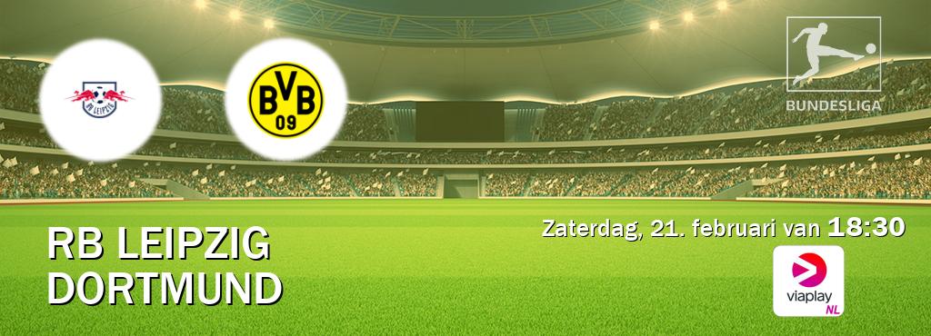 Wedstrijd tussen RB Leipzig en Dortmund live op tv bij Viaplay Nederland (zaterdag, 21. februari van  18:30).