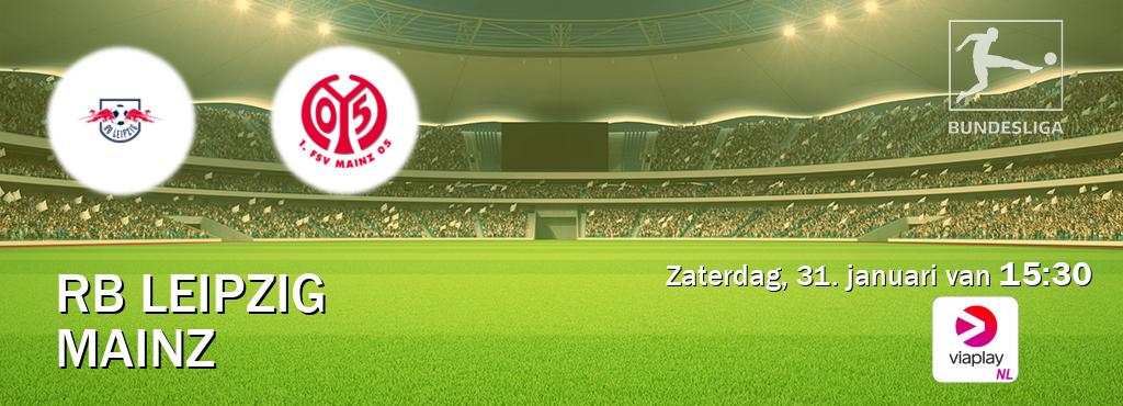 Wedstrijd tussen RB Leipzig en Mainz live op tv bij Viaplay Nederland (zaterdag, 31. januari van  15:30).