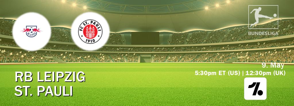 You can watch game live between RB Leipzig and St. Pauli on OneFootball.