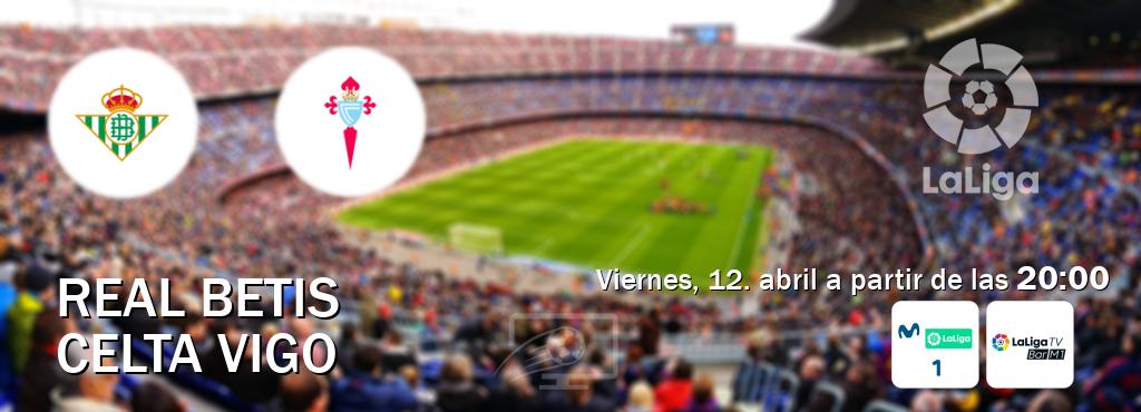 El partido entre Real Betis y Celta Vigo será retransmitido por M. LaLiga 1 y La Liga TV Bar M1 (viernes, 12. abril a partir de las  20:00).