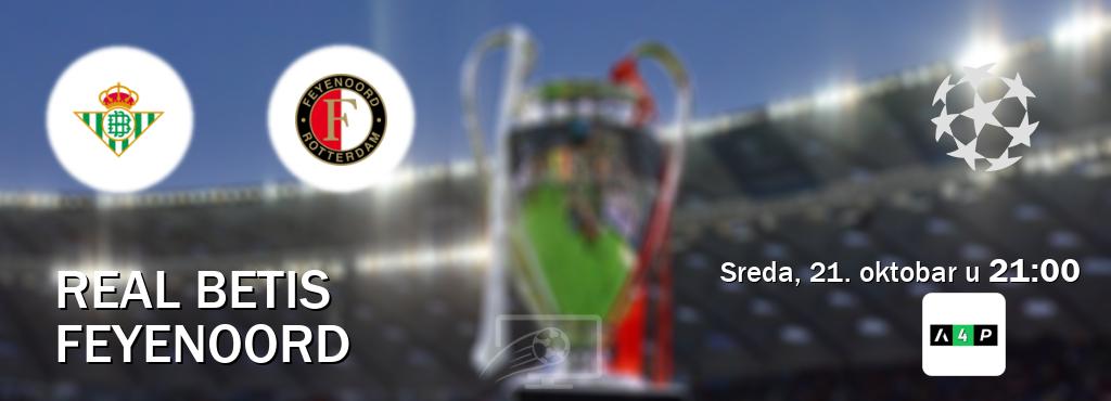 Izravni prijenos utakmice Real Betis i Feyenoord pratite uživo na Arena Premium 4 (sreda, 21. oktobar u 21:00). Izravni prijenos utakmice Real Betis i Feyenoord pratite uživo na Arena Premium 4 (sreda, 21. oktobar u 21:00).