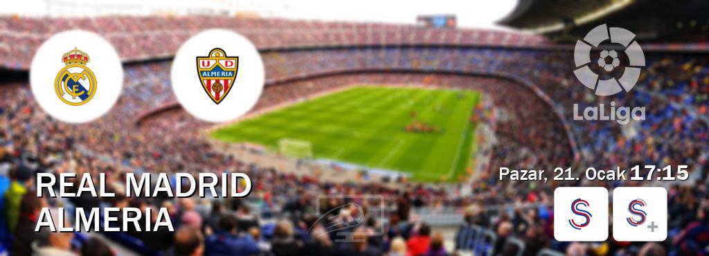 Karşılaşma Real Madrid - Almeria S Sport ve S Sport +'den canlı yayınlanacak (Pazar, 21. Ocak  17:15).
