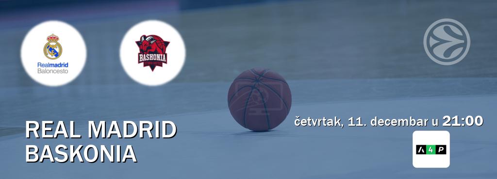 Izravni prijenos utakmice Real Madrid i Baskonia pratite uživo na Arena Premium 4 (četvrtak, 11. decembar u 21:00). Izravni prijenos utakmice Real Madrid i Baskonia pratite uživo na Arena Premium 4 (četvrtak, 11. decembar u 21:00).