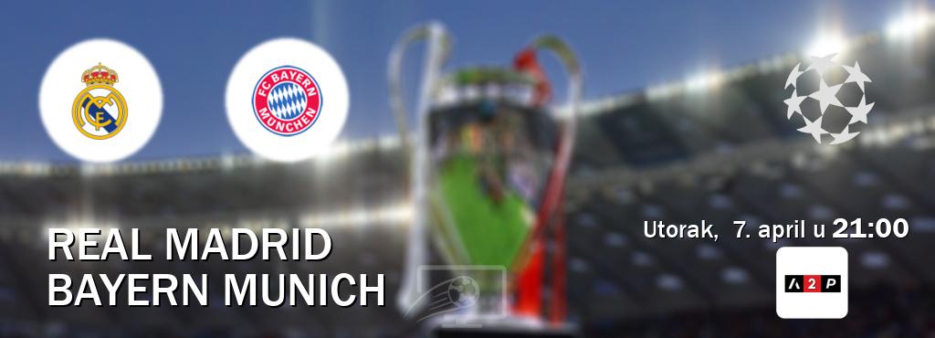 Izravni prijenos utakmice Real Madrid i Bayern Munich pratite uživo na Arena Premium 2 (utorak,  7. april u  21:00).