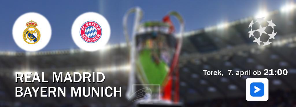 Ne zamudi prenosa tekme Real Madrid - Bayern Munich v živo na Voyo.