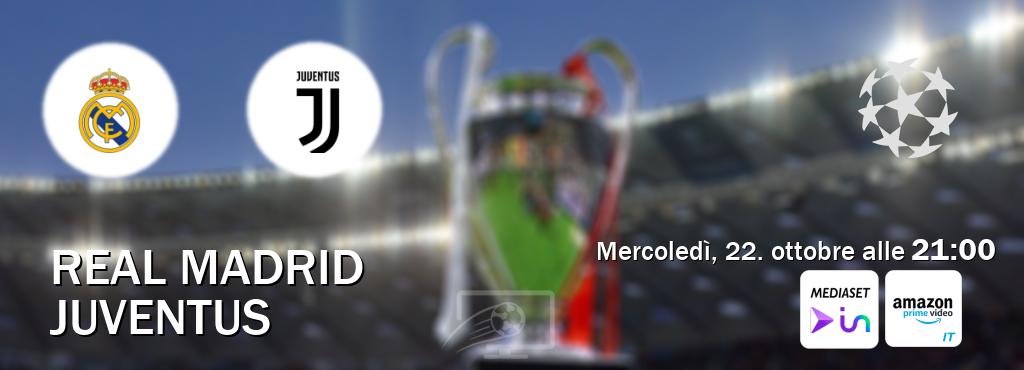 Il match Real Madrid - Juventus sarà trasmesso in diretta TV su Amazon Prime IT e Amazon Prime Video IT (ore 21:00) Il match Real Madrid - Juventus sarà trasmesso in diretta TV su Amazon Prime IT e Amazon Prime Video IT (ore 21:00)