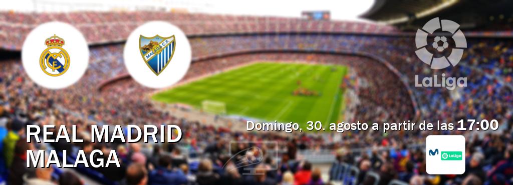 El partido entre Real Madrid y Malaga será retransmitido por M. LaLiga (domingo, 30. agosto a partir de las  17:00).