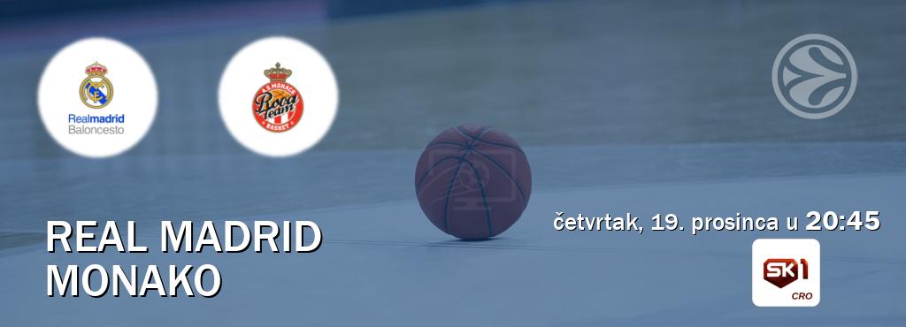 Izravni prijenos utakmice Real Madrid i Monako pratite uživo na Sportklub 1 (četvrtak, 19. prosinca u  20:45).