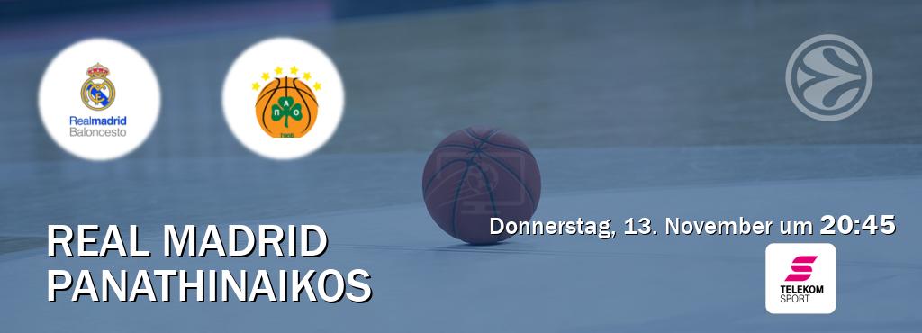 Das Spiel zwischen Real Madrid und Panathinaikos wird am Donnerstag, 13. November um 20:45, live vom Magenta Sport übertragen. Das Spiel zwischen Real Madrid und Panathinaikos wird am Donnerstag, 13. November um 20:45, live vom Magenta Sport übertragen.