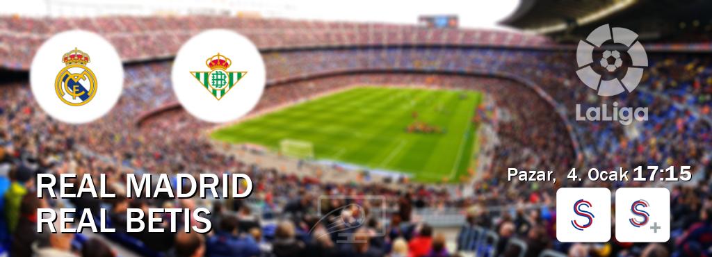 Karşılaşma Real Madrid - Real Betis S Sport ve S Sport +'den canlı yayınlanacak (Pazar,  4. Ocak  17:15).