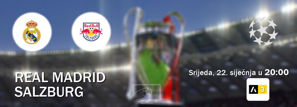 Izravni prijenos utakmice Real Madrid i Salzburg pratite uživo na Arena Sport 3 (srijeda, 22. siječnja u  20:00).