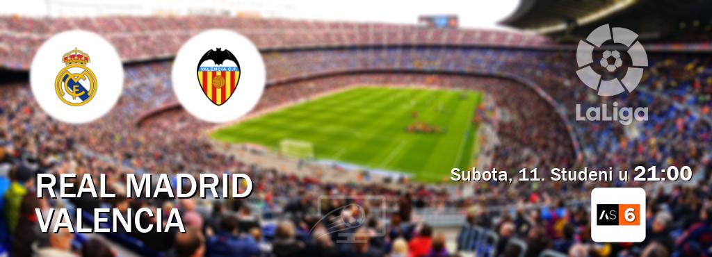 Izravni prijenos utakmice Real Madrid i Valencia pratite uživo na Arena Sport 6 (Subota, 11. Studeni u  21:00).