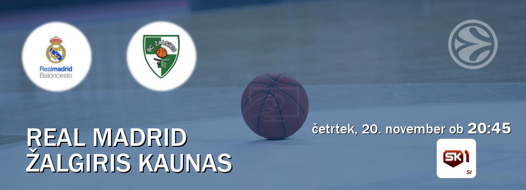 Ne zamudi prenosa tekme Real Madrid - Žalgiris Kaunas v živo na Sportklub 1.